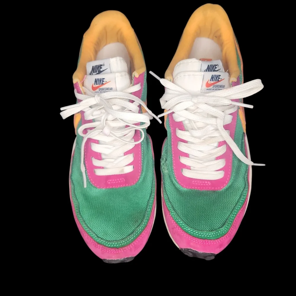 RARE Nike LDWaffle x Sacai BV0073-600 Green Pink Yellow Orange Men’s Sz 10 - Picture 1 of 8
